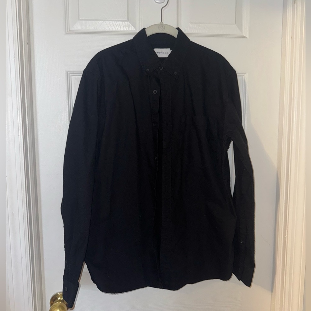 Men’s Topman Black Button Up Shirt